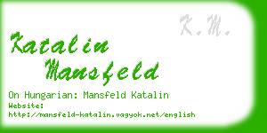 katalin mansfeld business card